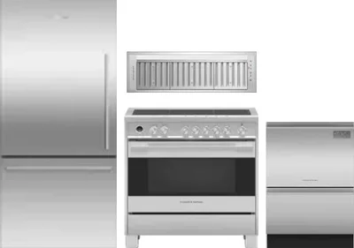 4 Piece Package Includes Refrigerator, Range, Hood And Dishwasher